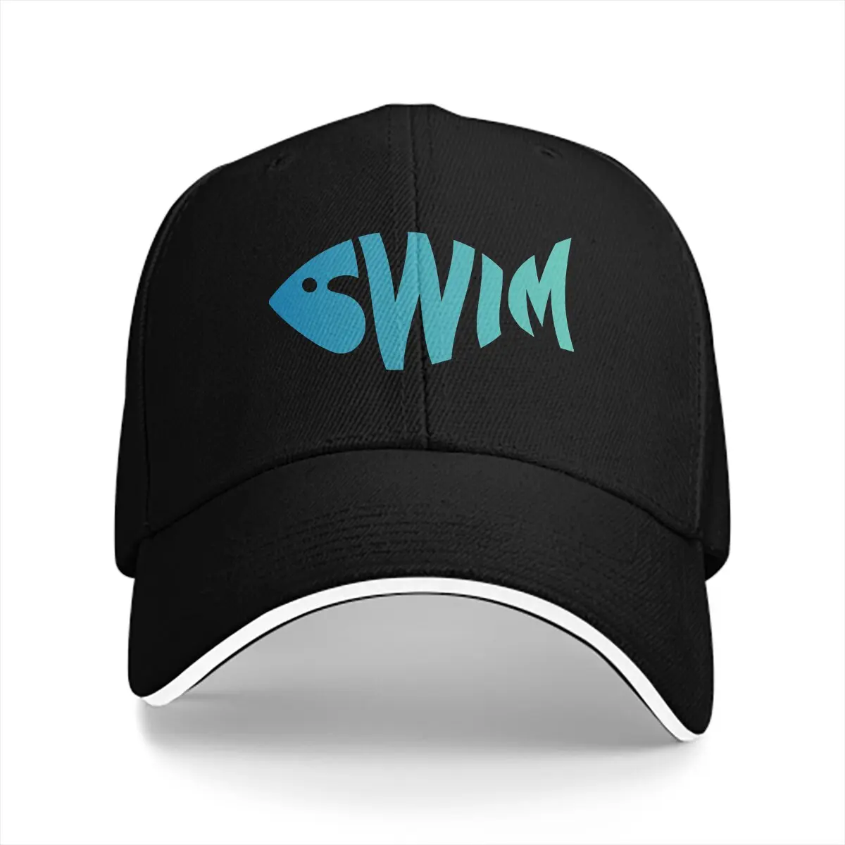 Washed Men's Baseball Cap Swim Creative Fish Trucker Snapback Caps Dad Hat Swim Swimming Sports