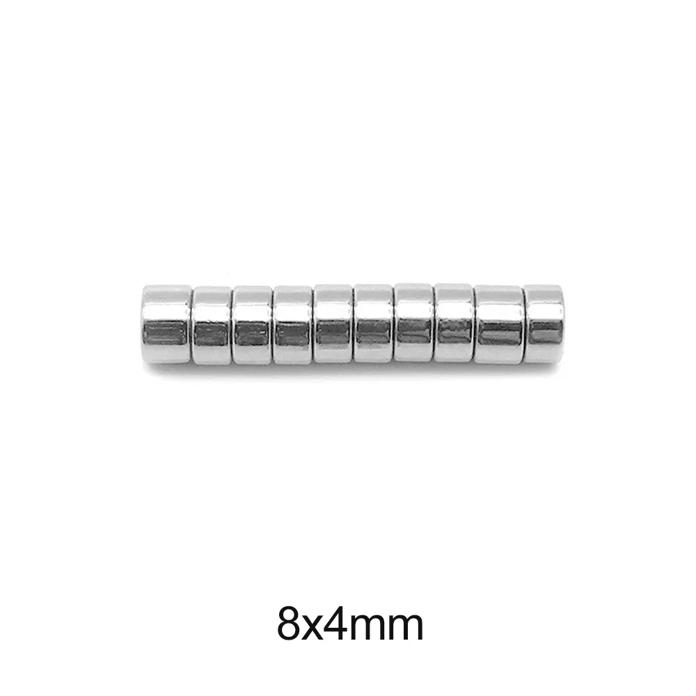 20~300PCS 8x4 Round Powerful Magnet 8mmx4mm Bulk Sheet Neodymium Magnet Disc 8x4mm Permanent Rare Earth Magnet Strong 8*4