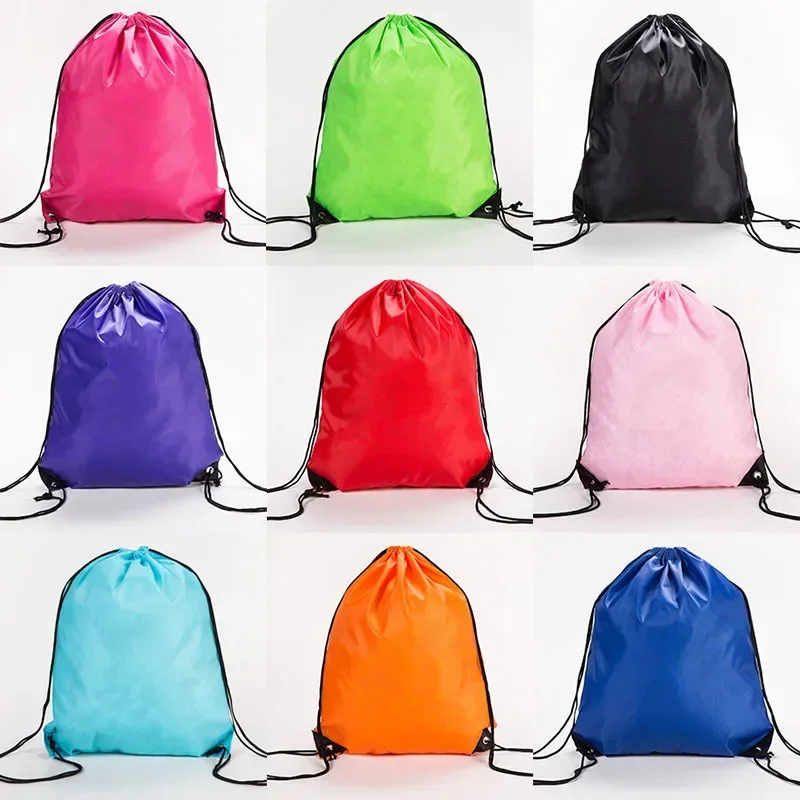 Candy Color Travel Outdoor Sports Foldable Backpack Bag Portable Waterproof Swimming Beach Camping Drawstring Daily Nylon Bags