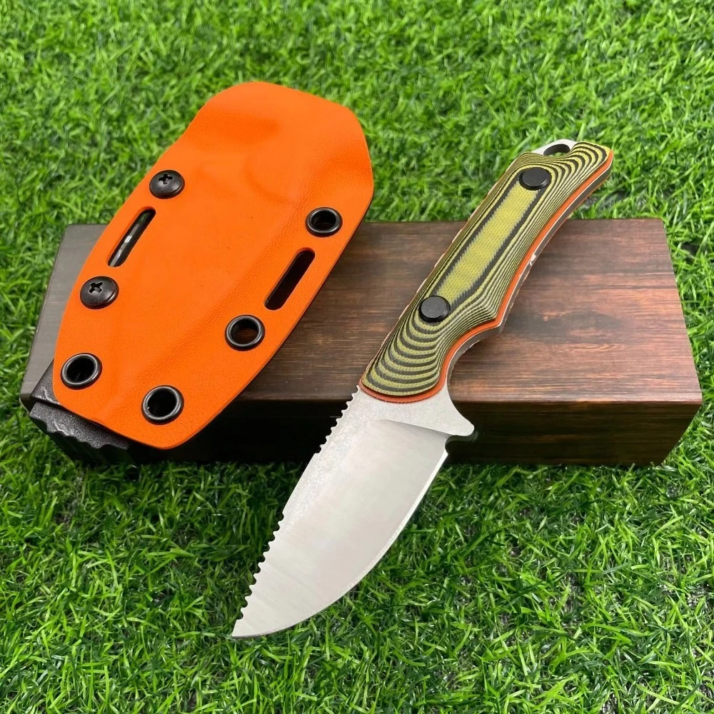 

EDC открытый охотничий нож для самообороны с фиксированным лезвием и оболочкой из кайдекса G10, маленький многофункциональный нож для выживания, кемпинга, инструмент