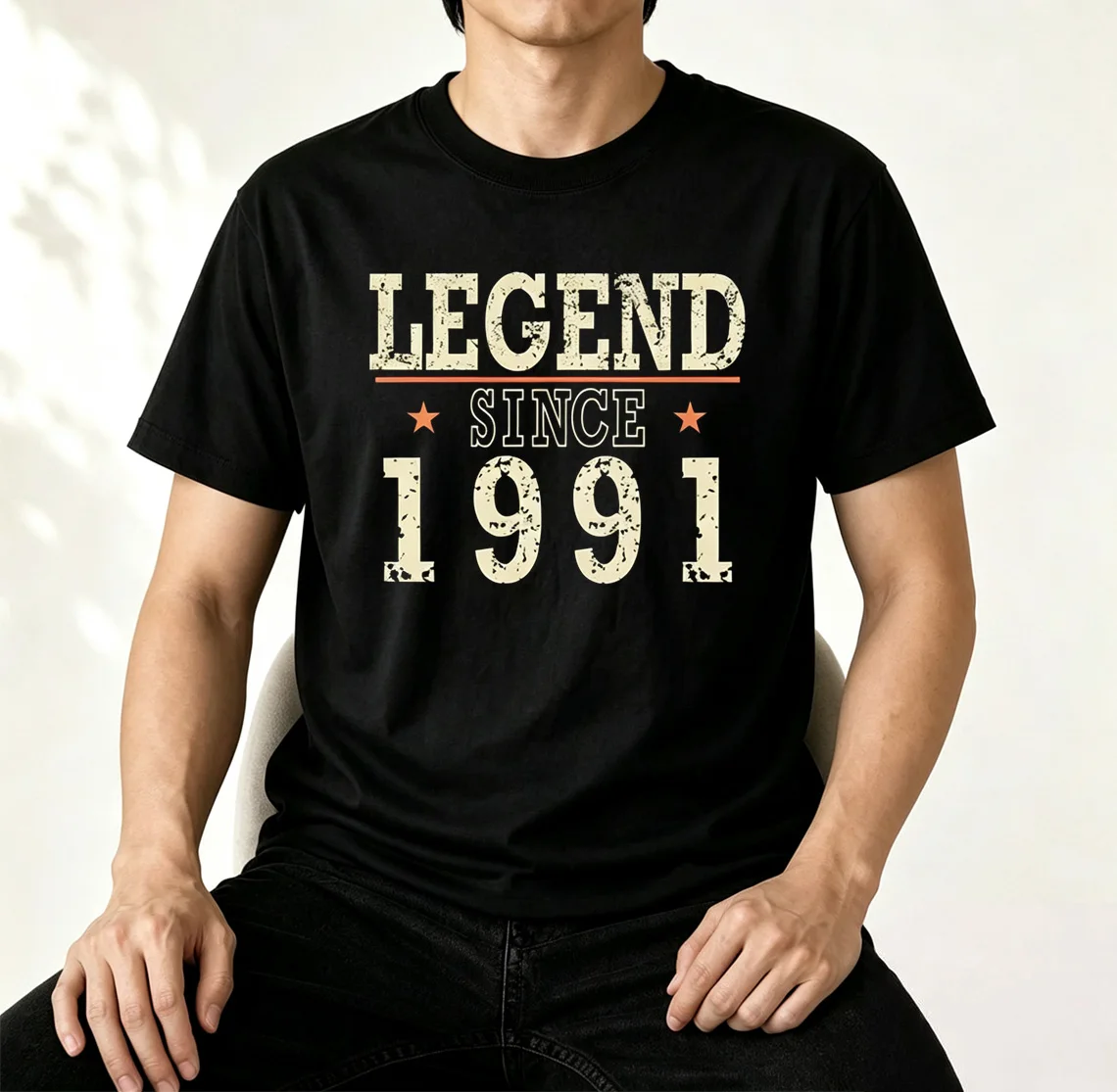Legend Since 1985 2002 Distressed Star Line Graphic T Shirt Unisex Men Women 35 40th Birthday Vintage Casual Gift Tee