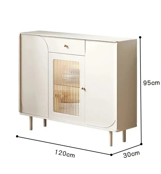 

Cream Style Sideboard Wine Cabinet Modern Small Apartment Living Room Locker Storage Cabinet