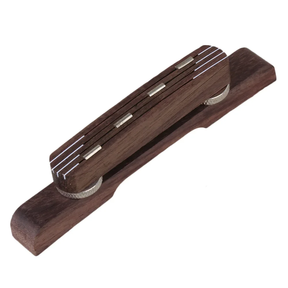 

Adjustable Rosewood Mandolin Upper Bottom Bridge with two Knobs Replacement