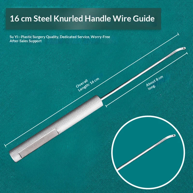 Stainless steel facial guiding puncture needle for thread lifting and large V thread embedding & extraction in facial tissue rhy