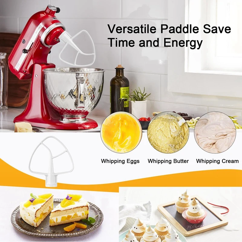 مضرب مسطح مطلي K45B لخلاط كيتشن ايد، لملحقات خلاط المساعدة في المطبخ، ملحقات خلاط كيتشن ايد كيتشن ايد