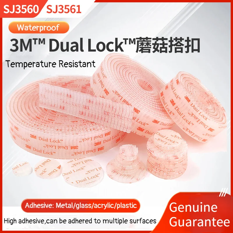 3M SJ3560 Mushroom Head Buckle Transparent Strong Back Adhesive VHB Wavy Mushroom Head Buckle Non-Trace Double-Sided Tape