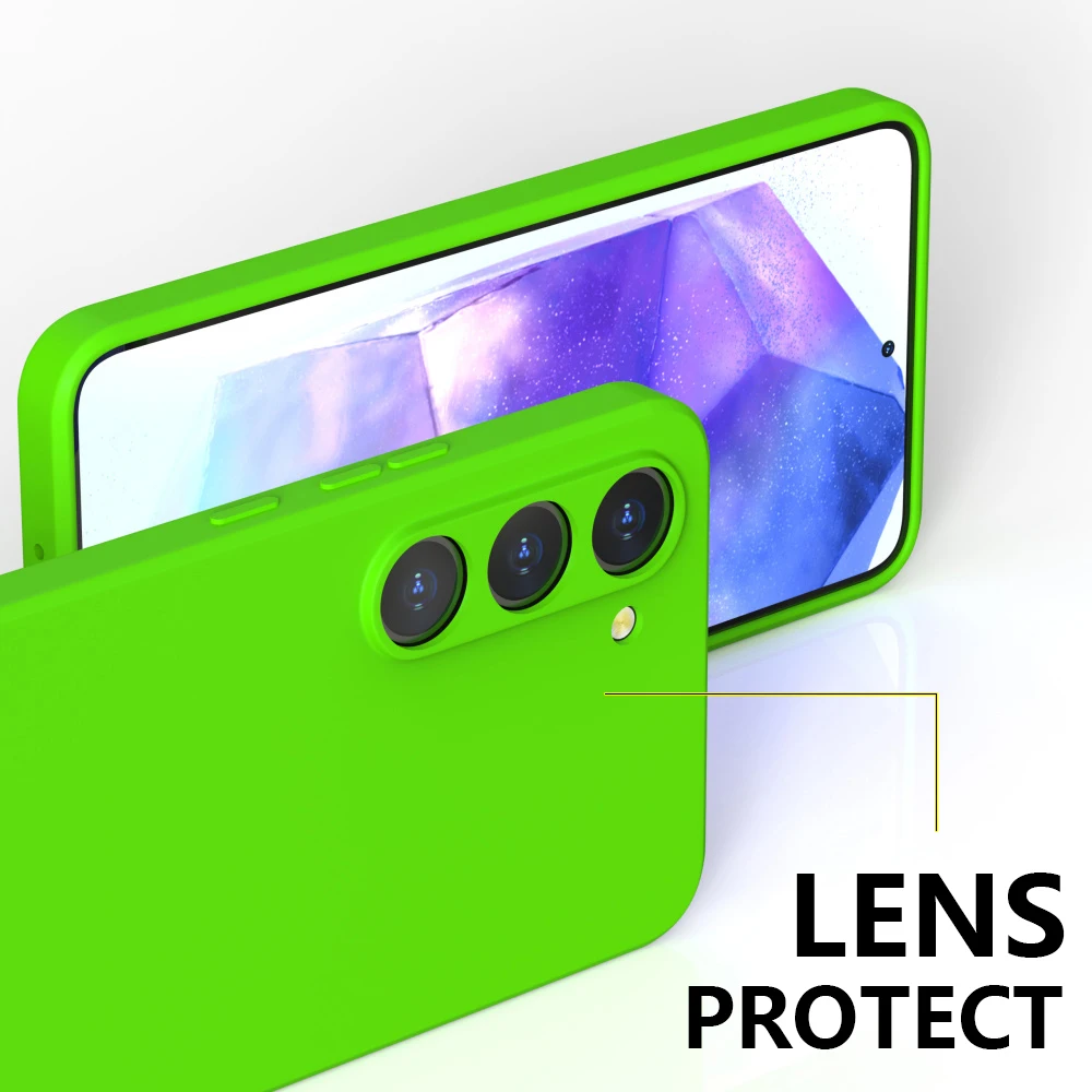 For Samsung Galaxy S24 S23 S22 S21 Ultra Plus FE Case Silky Silicone Cover Soft-Touch Back Protective Shell For A 73 14 33 15 52