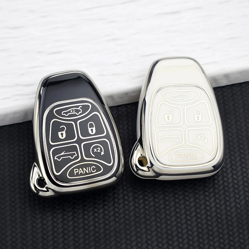 Soft TPU Protective Key Case For Jeep Wrangler Compass Patriot Liberty Chrysler 300 Pacifica PT Dodge Nitro Caliber Key Chains