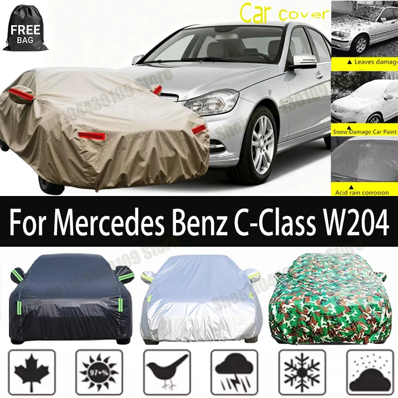 

Чехол для автомобиля Mercedes-Benz C-Class W204 2009-2012, водонепроницаемый, всепогодный, для улицы, полная защита от солнца
