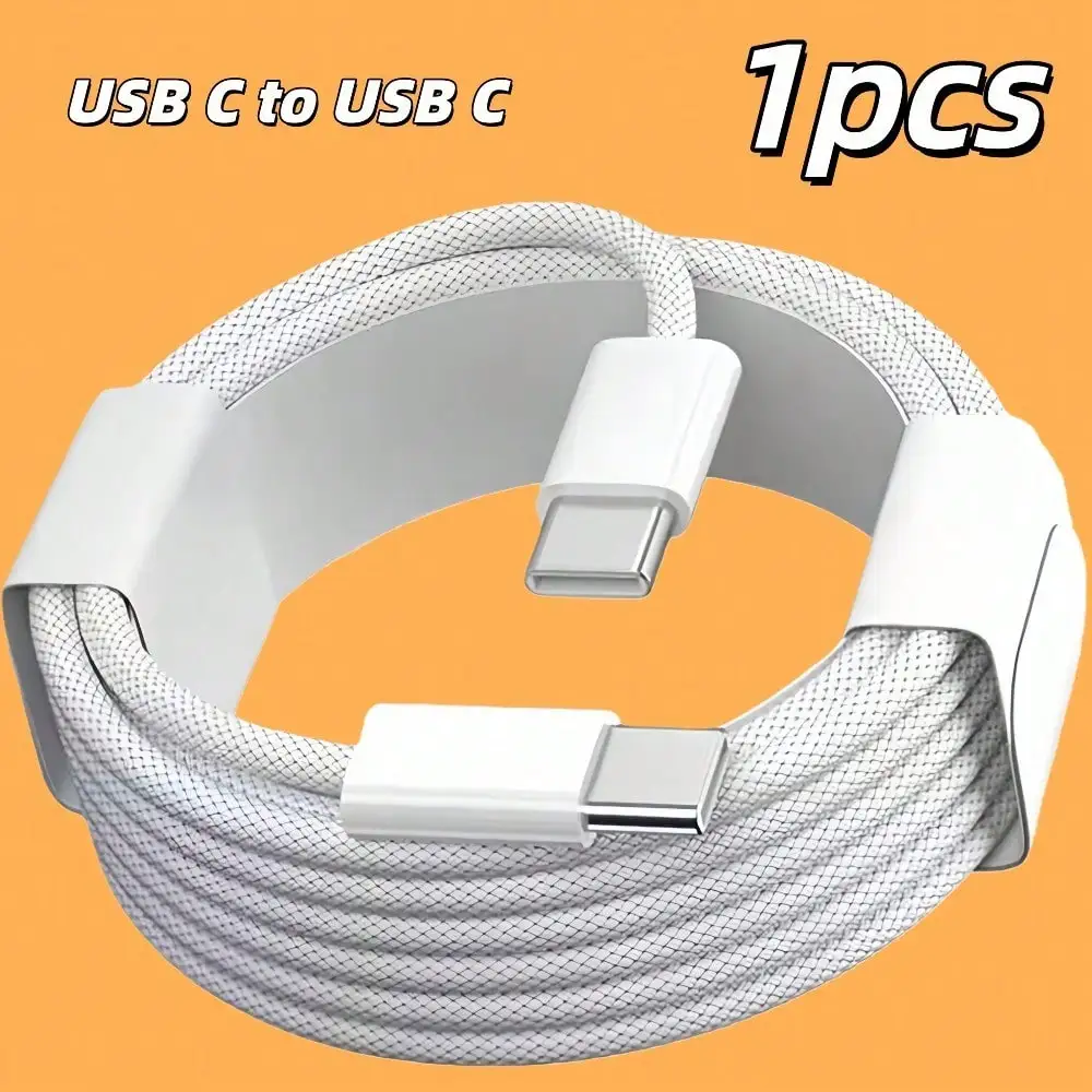 USB-C to Type-C charging cable, suitable for smartphones. A fast charging Type-C data cable for indoor/travel and vehicle use.