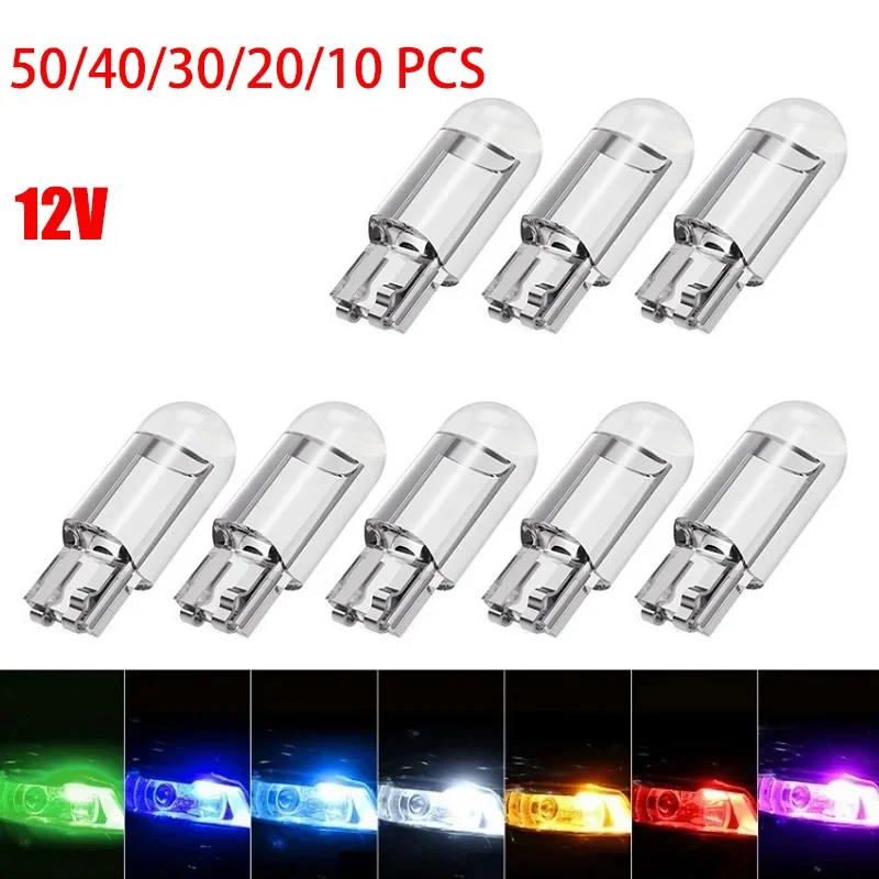 

10PCS Car T10 LED Light W5W 194 Dome Wedge Vehicle Clearance Bulb Automobile DRL Parking License plate Lamp Type 12V 6000K White