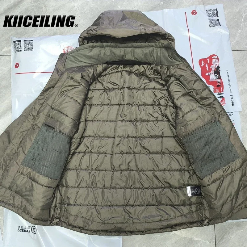 KIICEILING MP-K4 Hiking Tactical Jacket For Men Hunting Skiing Fishing Winter Down Warm Waterproof Windbreakers Coat Women