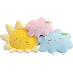 Kawaii 35cm Cartoon Sun Cloud Plush Toys Lovely Stuffed Pillow Doll Birthday Christmas Gift for Kids Baby