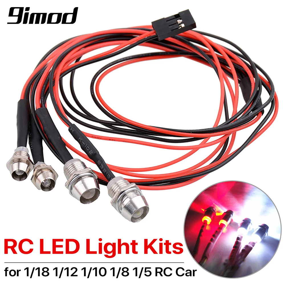 ​9IMOD RC LED Light Kits for 1/18 1/12 1/10 1/8 1/5 Traxxas HSP SCX10 D90 HPI Redcat RC4WD Tamiya Axial Lights Set RC Car Lamp