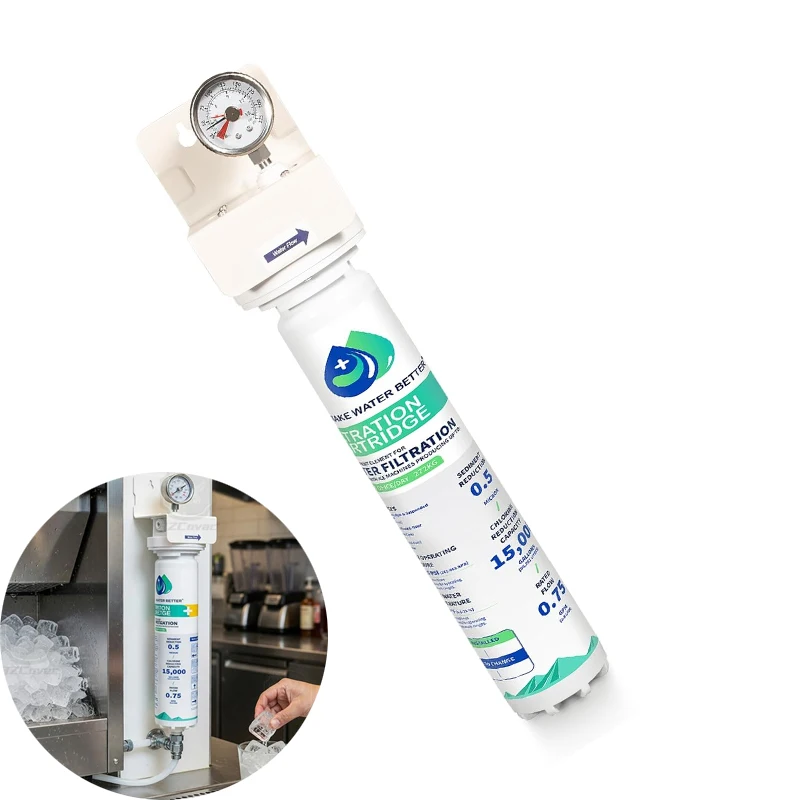 Arctic Pure Plus Single Cartridge Ice Machine Water Filtration System for Manitowoc, 15,000 Gal Capacity,AR-10000-P