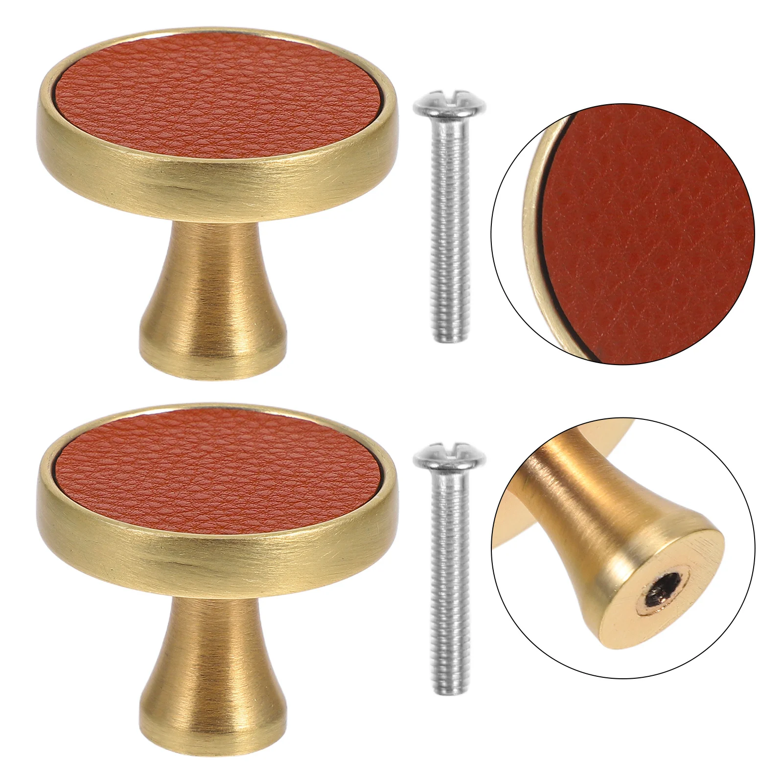 

2pcs Modern Durable Pu Cabinet Knobs Drawer Handles For Dresser Wardrobe Bathroom Kitchen Door Pulls Hardware Closet