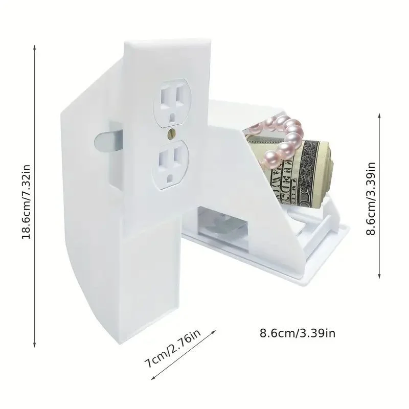 Hidden Money Box Fake Socket Privacy Container With 2 Keys Cash Jewelry Safe Storage Quick Install