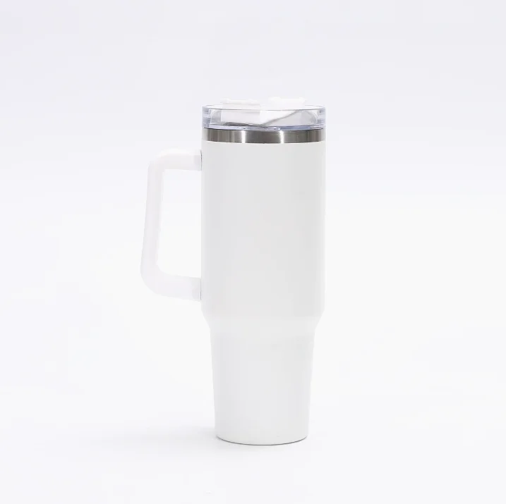 

40oz Stainless Steel Tumbler with Handle&Straw,Vacuum Insulated CarCup for Coffee,Ice Cream,Cold Drinks,LargeCapacity Travel Mug