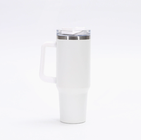 40oz Stainless Steel Tumbler with Handle&Straw,Vacuum Insulated CarCup for Coffee,Ice Cream,Cold Drinks,LargeCapacity Travel Mug