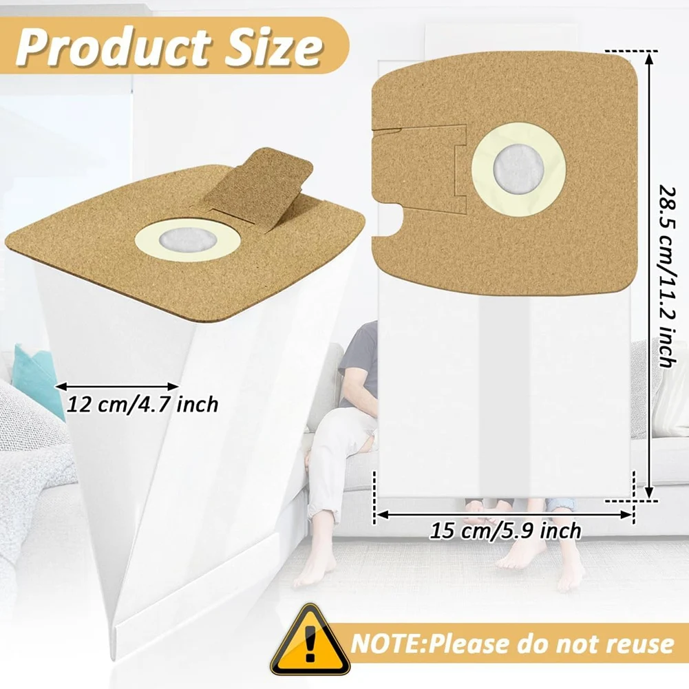 人気の 12 パック 3670 mm 真空バッグ Eureka Mighty Mite 3680 シリーズ キャニスターに適合、濾過真空バッグ交換部品