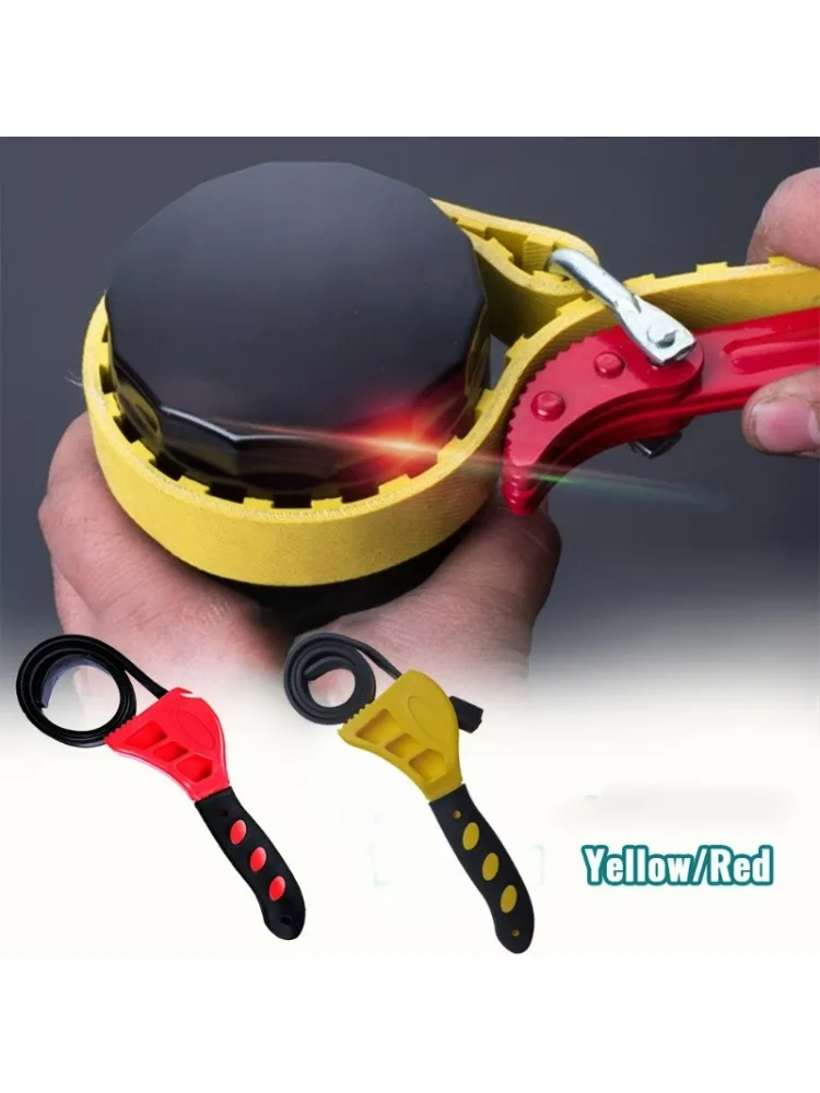 

One belt wrench - oil filter extraction belt wrench - chain wrench - belt opener - adjustable disassembly tool