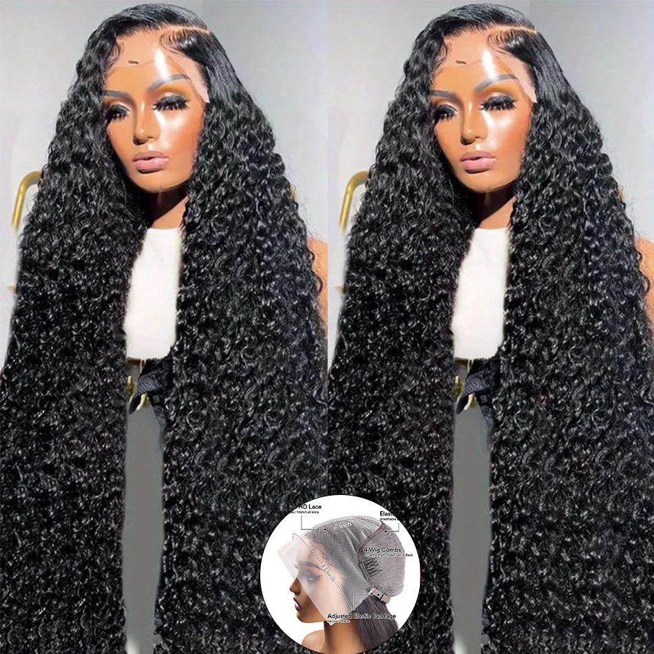 

Water Wave Lace Front Wigs Human Hair Natrual Black 13x6 Lace Closure Wigs 13x4 Hd Lace Frontal Curly Wigs For Women Human Hair