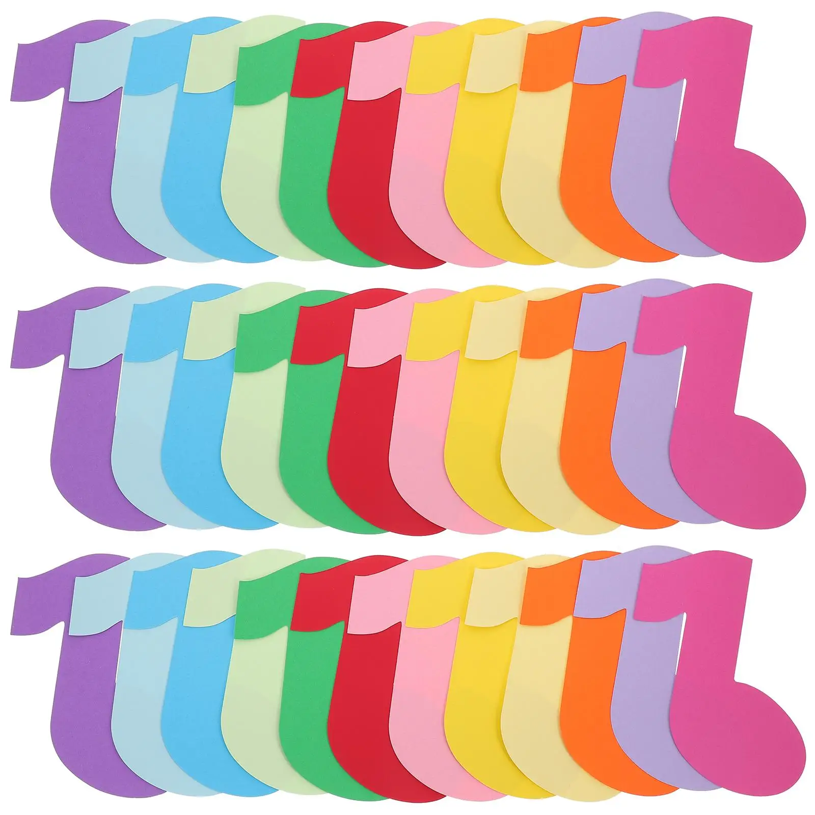 

72 Pcs Musical Note Paper Cutouts Delicate Pattern Wall Decor Classroom Nursery Bedroom Craft Supplies Teaching Aids