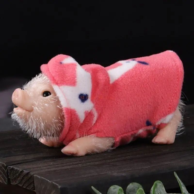 

96GC Realistic Pig Doll for Child Silicone Model Toy Reborns Pet Raise Animal Figure Toy for Kids Cognitive Farm Toy