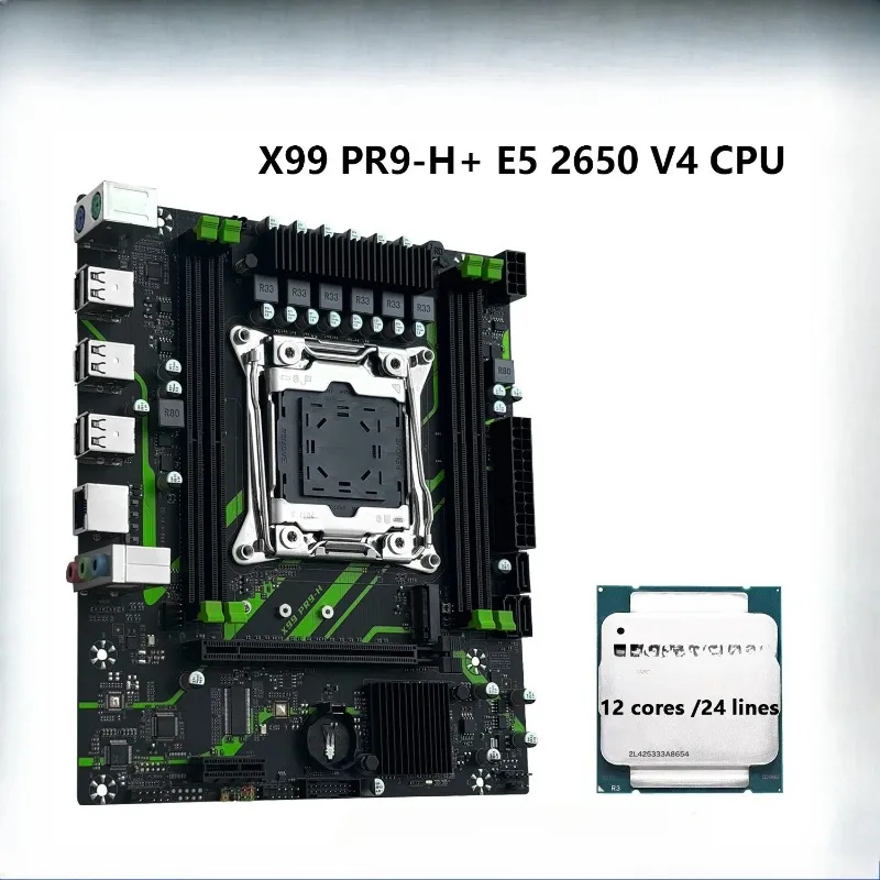 MACHINIST X99 Motherboard Kit Set PR9-H Optional LGA2011-3 Xeon E5 2650 V4 CPU DDR4 16GB 2133MHz RAM Memory NVME/SATA M.2
