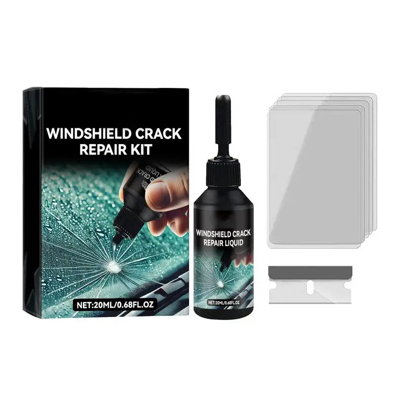 

Windshield Repair Kit Adhesive Fill Chips Car Windshield Cracked Repair Tool High Strength Screen Repair Kit Car Glass Curing