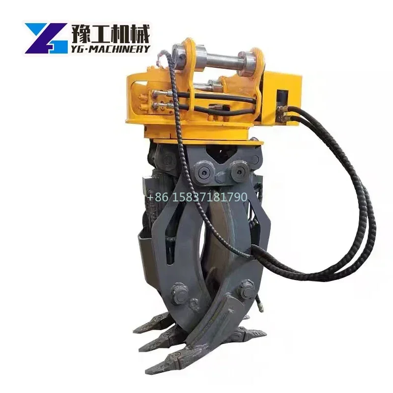 New Arrival Hydraulic Rugged Mounted Log Grapple Wood Cutter Tree Shear Log Cutter Tree Cutter Log Grapple Saw Wood Grabber