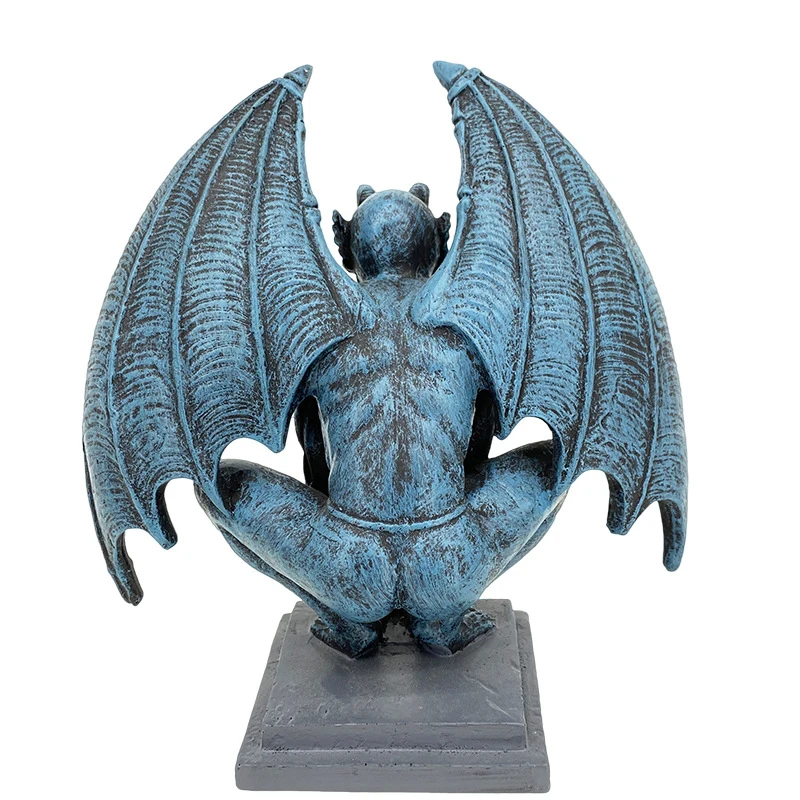 Resin Gargoyle Gothic Decor Statue Garden Gargoyle Gothic Decor Sculpture Evil Winged Devil Gargoyle Statue Sculpture Hands On