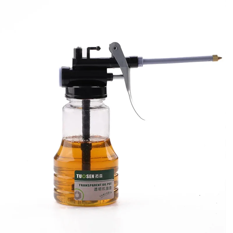 250ml Oil Cans Plastic Transparent Hose High Pressure Grease Hose Oiler Mini Grease Gun Hose Oil Injector Can Oil Pump