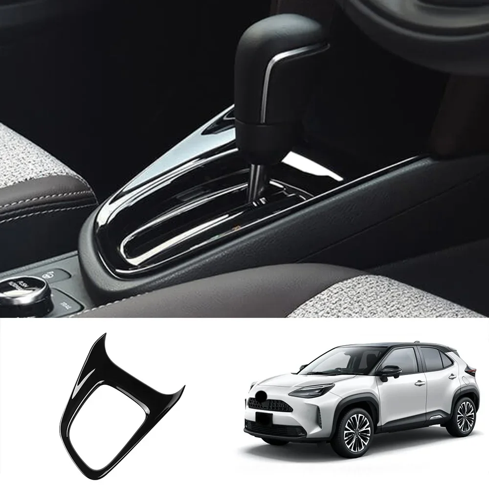Dla Toyota Yaris Cross 2020-2022 2023 akcesoria samochodowe wnętrze Auto Panel zmiany biegów rama pokrywy naklejki wykończeniowe włókna węglowego ABS