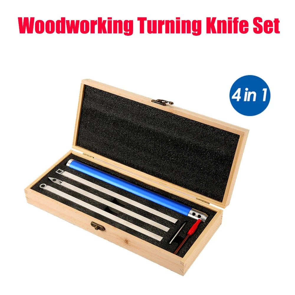 6/4 IN 1 Woodturning Tools Set Woodworking Chisel Carbide Inserts Cutter Stainless Steel Bar Wood Turning For Lathe CN Stock