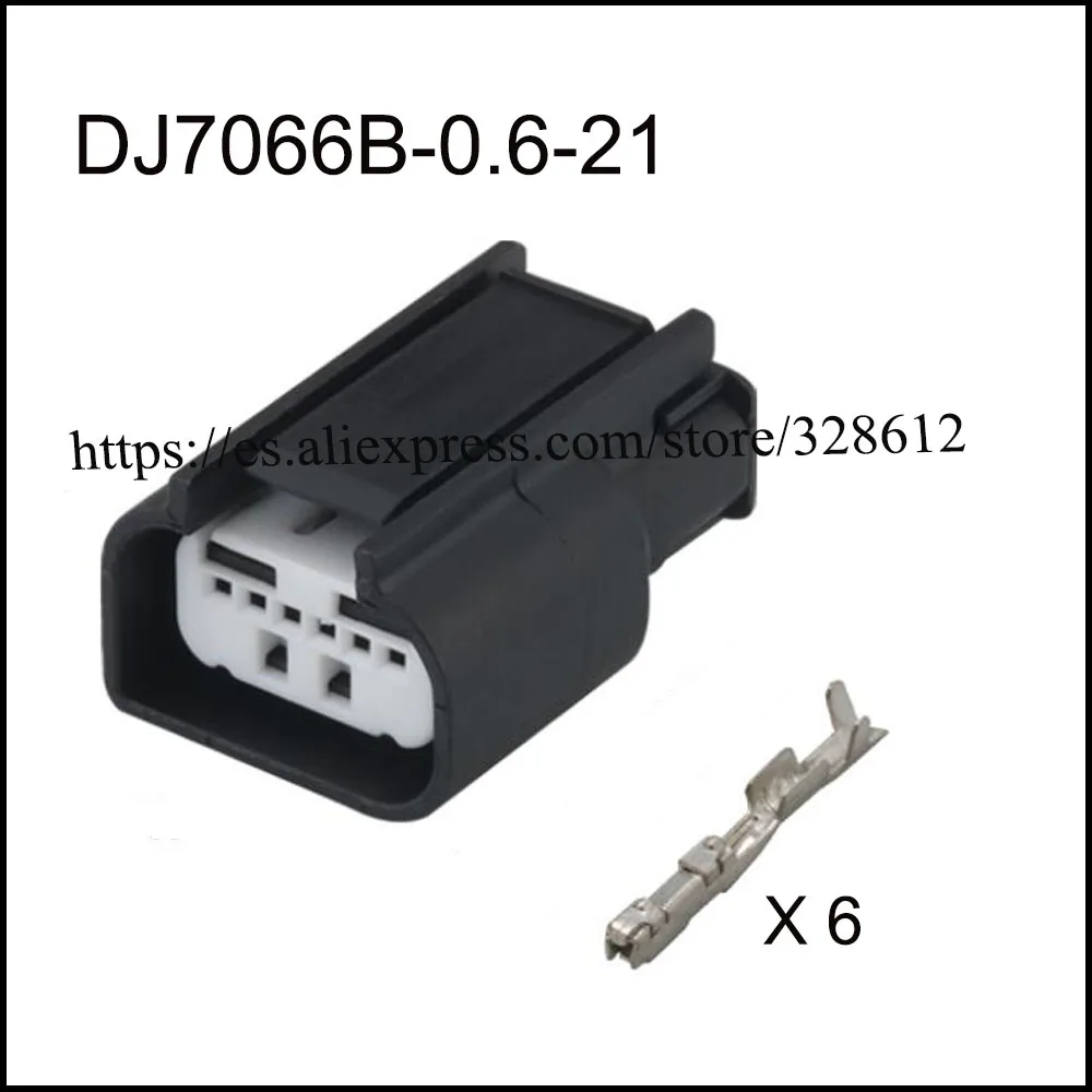 100SET DJ7066B-0.6-21 auto Waterproof cable connector 6 pin automotive Plug famale male socket terminal seal