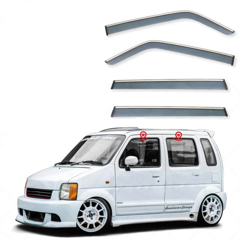 Weather Shield Side Window Deflector Window Visor Awnings & Shelters For Suzuki Wagon R+ 1997 1998 1999 2000 2001 2002 2003-2010