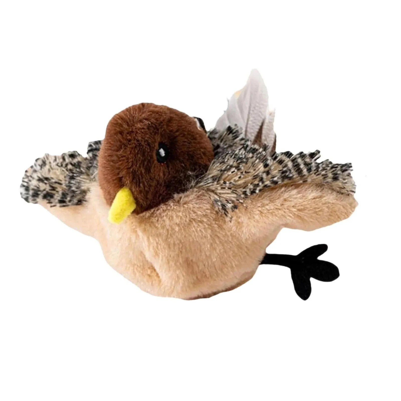 Interaktives Katzenspielzeug, fliegender Vogel, Katzenspielzeug, klappende Flügel, Spatzenspielzeug, lebendige zwitschernde Simulation, Vogel, interaktives Katzenspielzeug