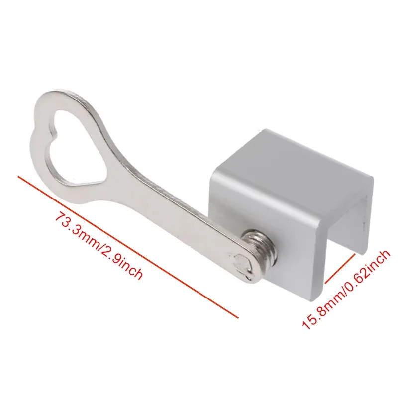 1PC Child Protection Baby Safety Adjustable Sliding Window Locks Stop Aluminum Alloy Security Lock With Keys Safety Window Lock image 4