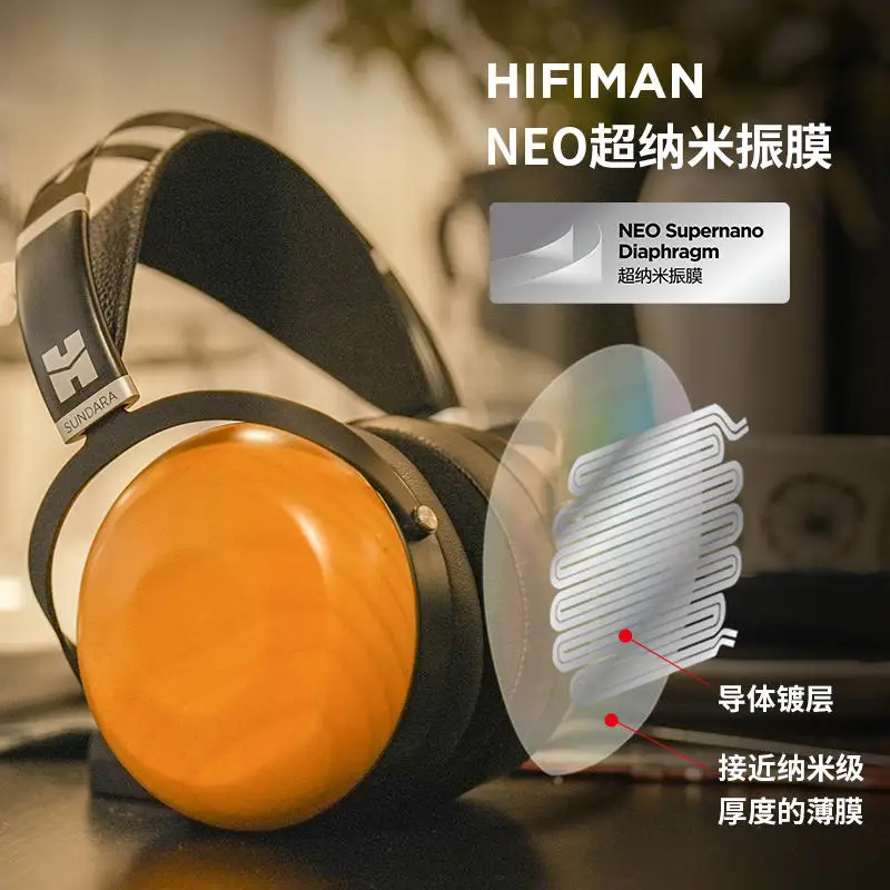 Hifiman SUNDARA-C Flat Diaphragm Flat Panel Hifi Closed Headworn Flat Panel Earphones