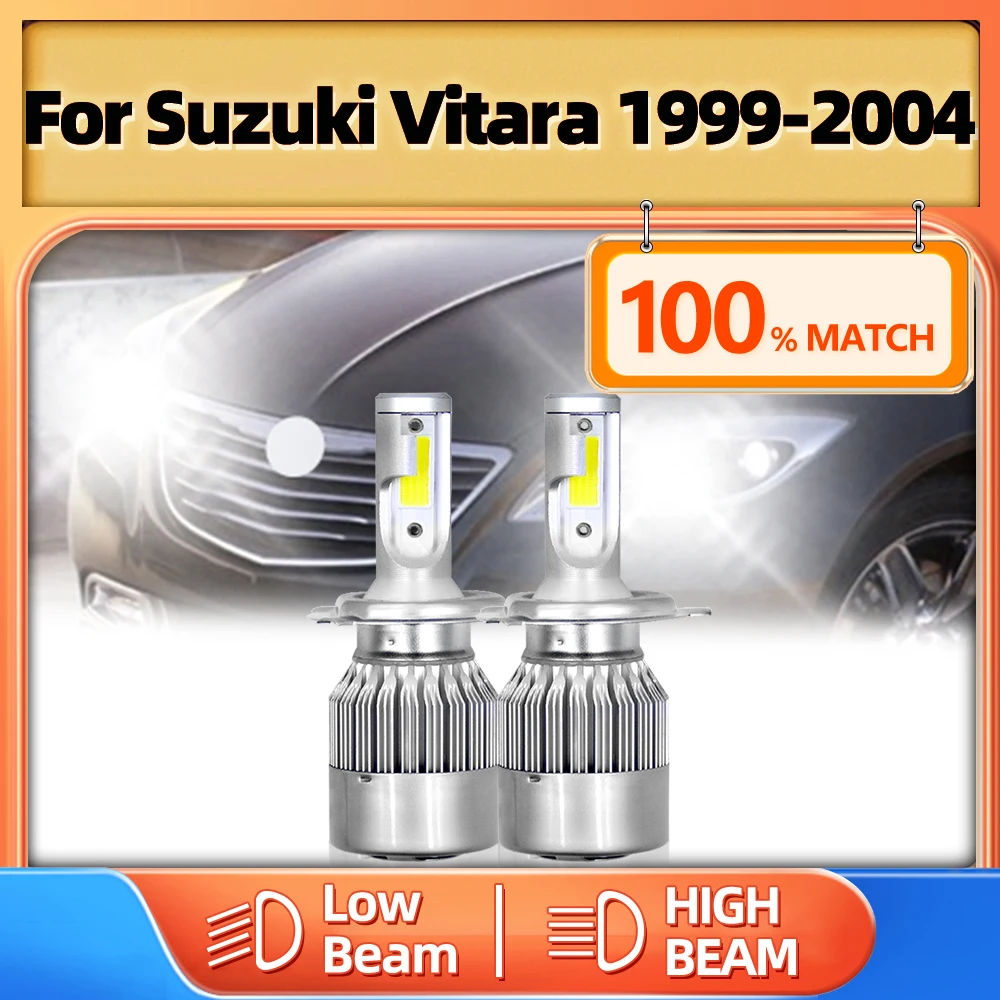

120 Вт H4 Canbus светодиодная фара 6000 лм турболампа 12 в 1999 K белая Автомобильная фотолампа для Suzuki Vitara 2000 2001 2002 2003 2004