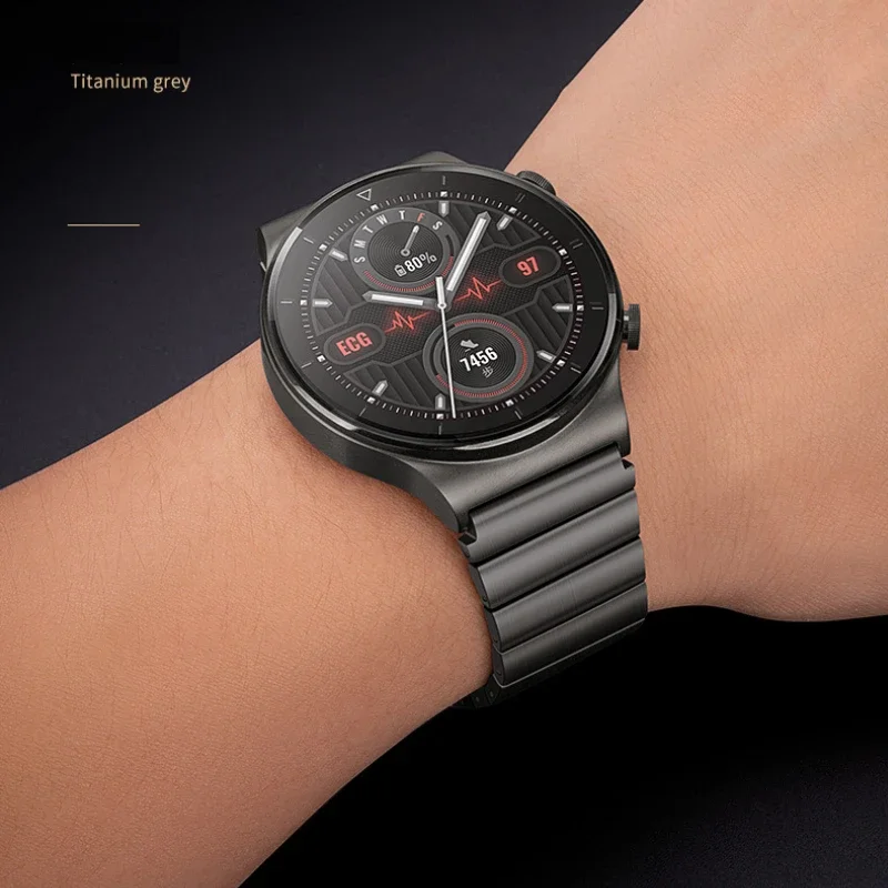 

22mm Titanium Alloy Strap for Huawei Watch GT5/4/GT5 Pro 46mm Lightweight Quick Release Wristband for Huawei Watch 4/3 46mm Band