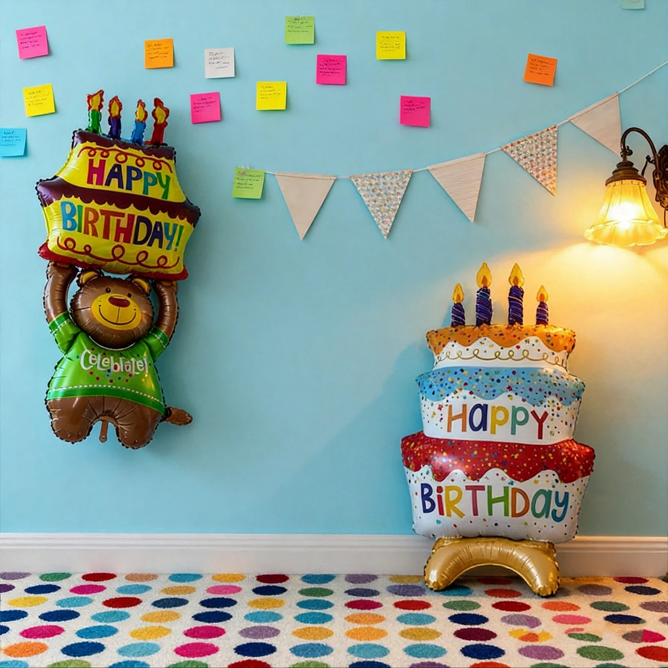 Bear Birthday Foil Balloon Set Decoration 1st Birthday Baby Showers Birthday Arch Decoration Baby's 100-day Celebration