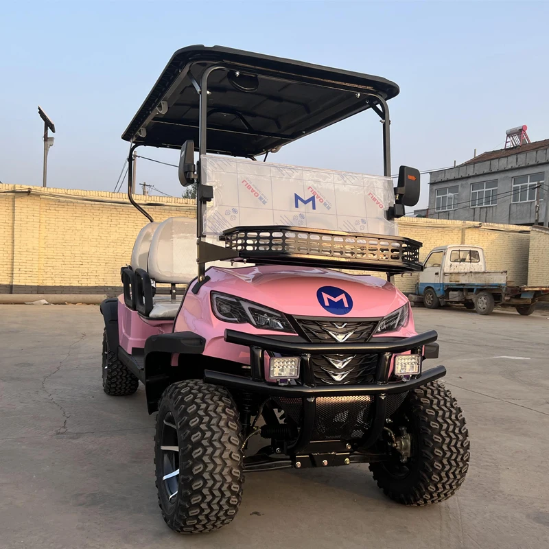 Pink Golf Cart Off-Road Vehicle Combines Gentleness And Wildness Perfectly, Electric Golf Cart Is In High Demand