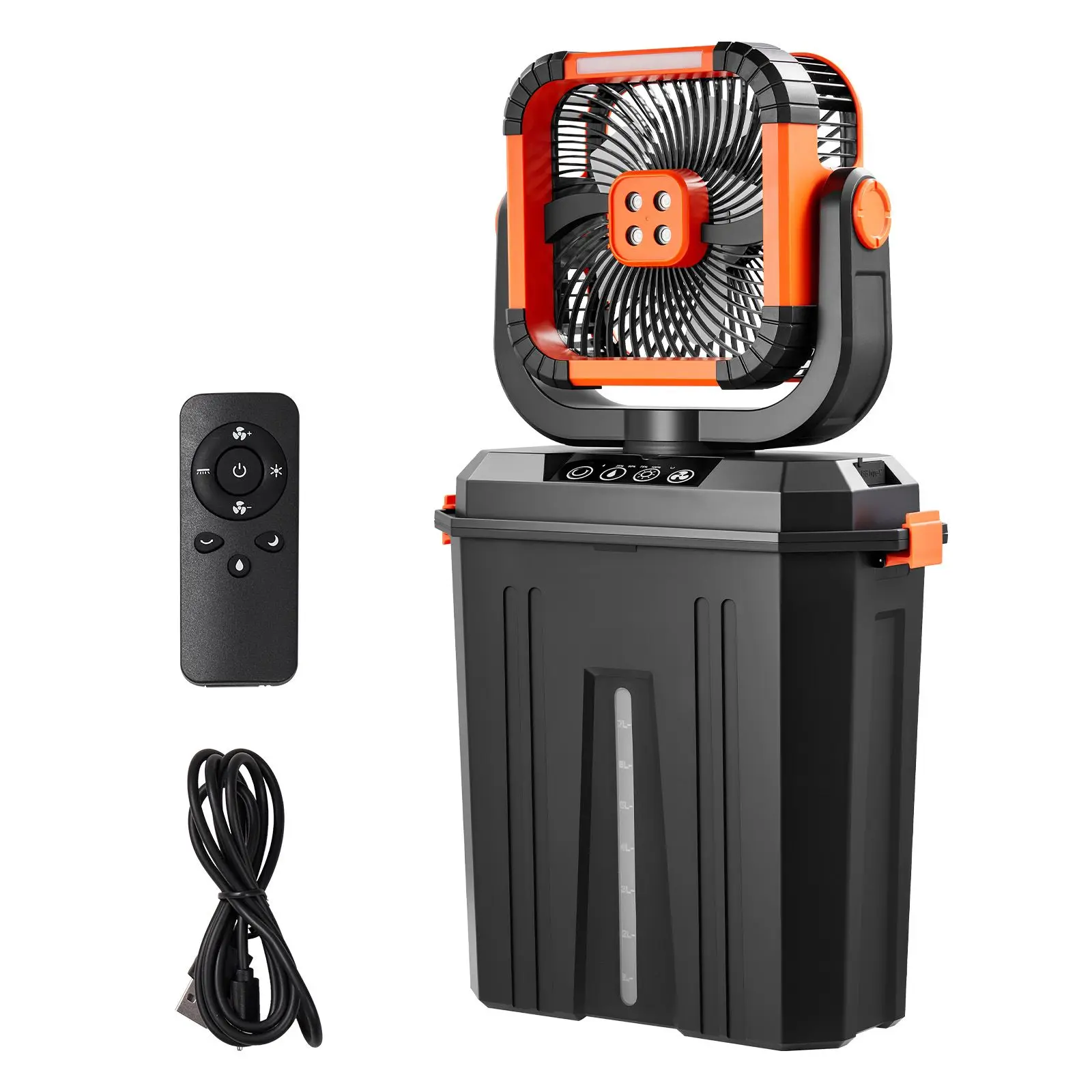Misting Fan, 2400RPM Motor Camping Misting Fan, Mister Cooling Fans with 3.17 gal Water Tank, 20000mAh Battery, 4-Speed Wind & 3