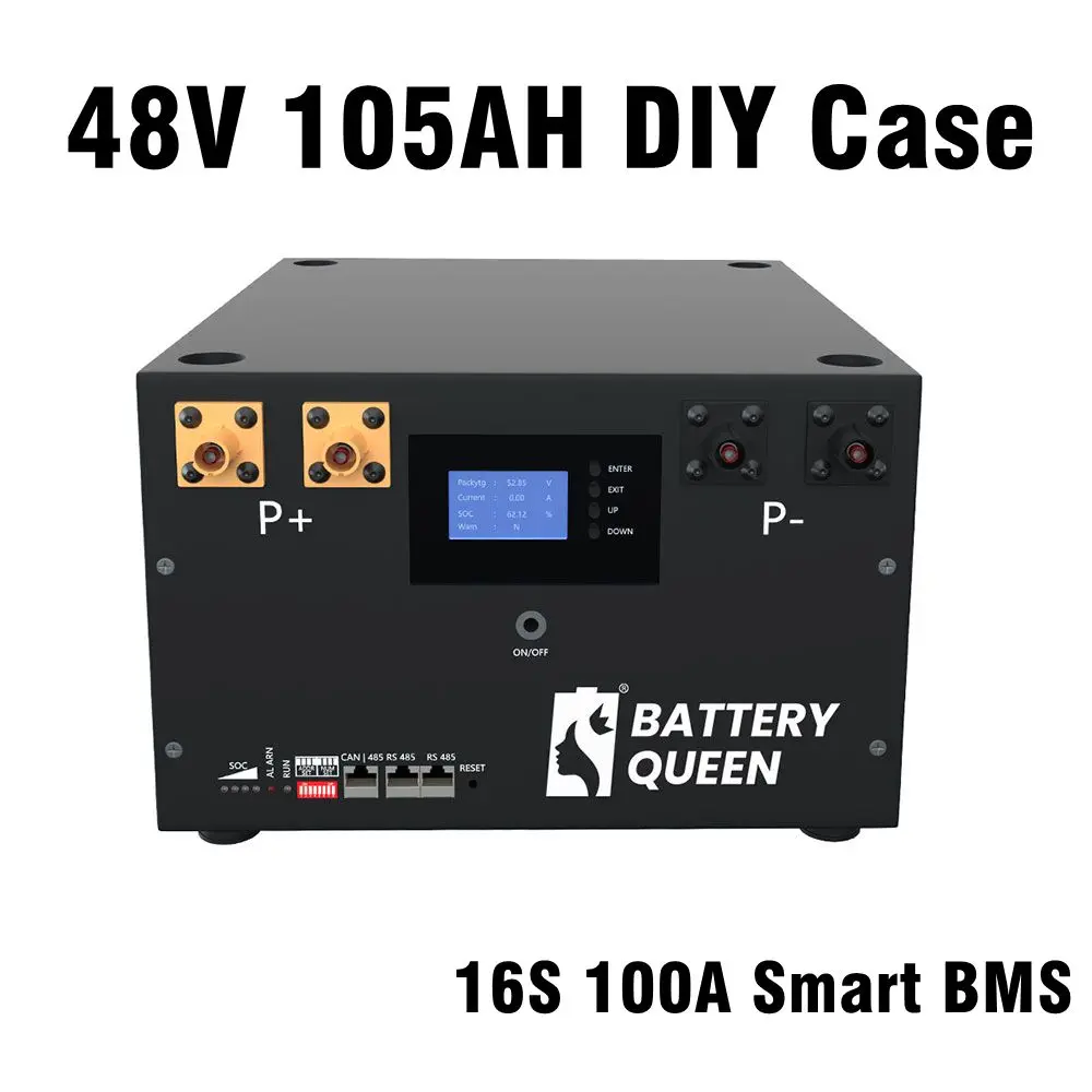 Pre-sale 48V 105ah Case DIY Kits LiFePO4 Battery 51.2V Box Smart BMS LFP 16S 100A Bluetooth Solar Energy ESS Seplos EVE EU Stock