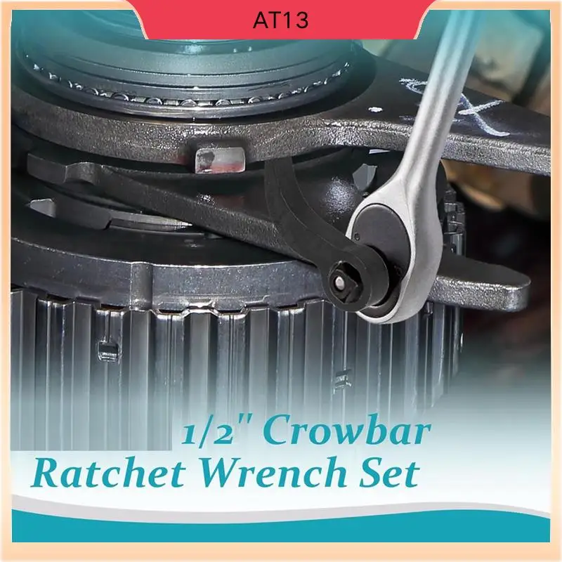 

AT13 4Pcs Wrench Adaptor 2Pcs Crowbar Adapter 1/2 Inch& Ratchet Wrench 1/2 Inch Car Repairing Tools With Extension Bar