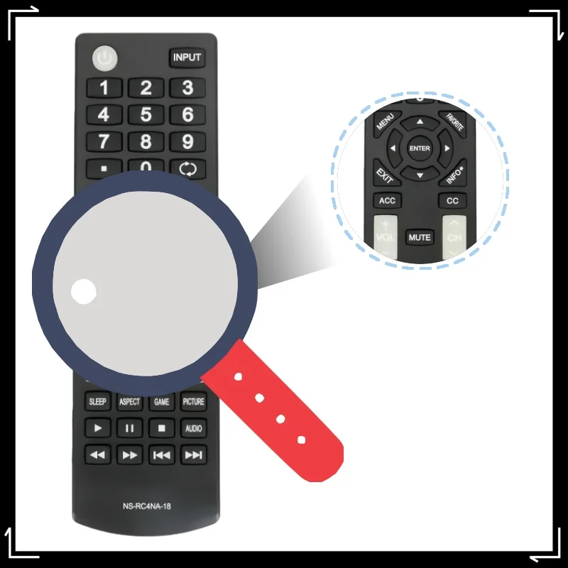 

Insignia NS-RC4NA-18 Universal Remote Control for LCD/LED TVs Compatible with NS-22D420NA18 NS-32D20NA18 NS-32D311MX17 NS-32D311