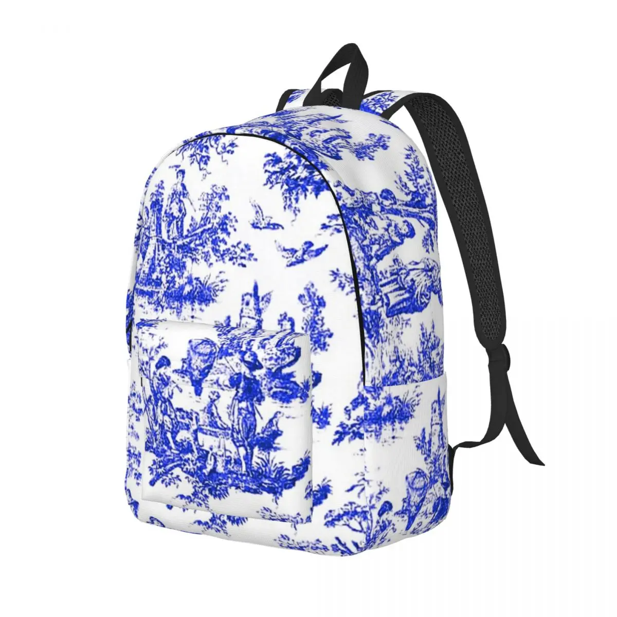 Nomades Artsy Vintage Toile De Jouy Student Backpack School Bag Hiking Travel Daypack Men Women Fashion Bookbag Shoulder Bags