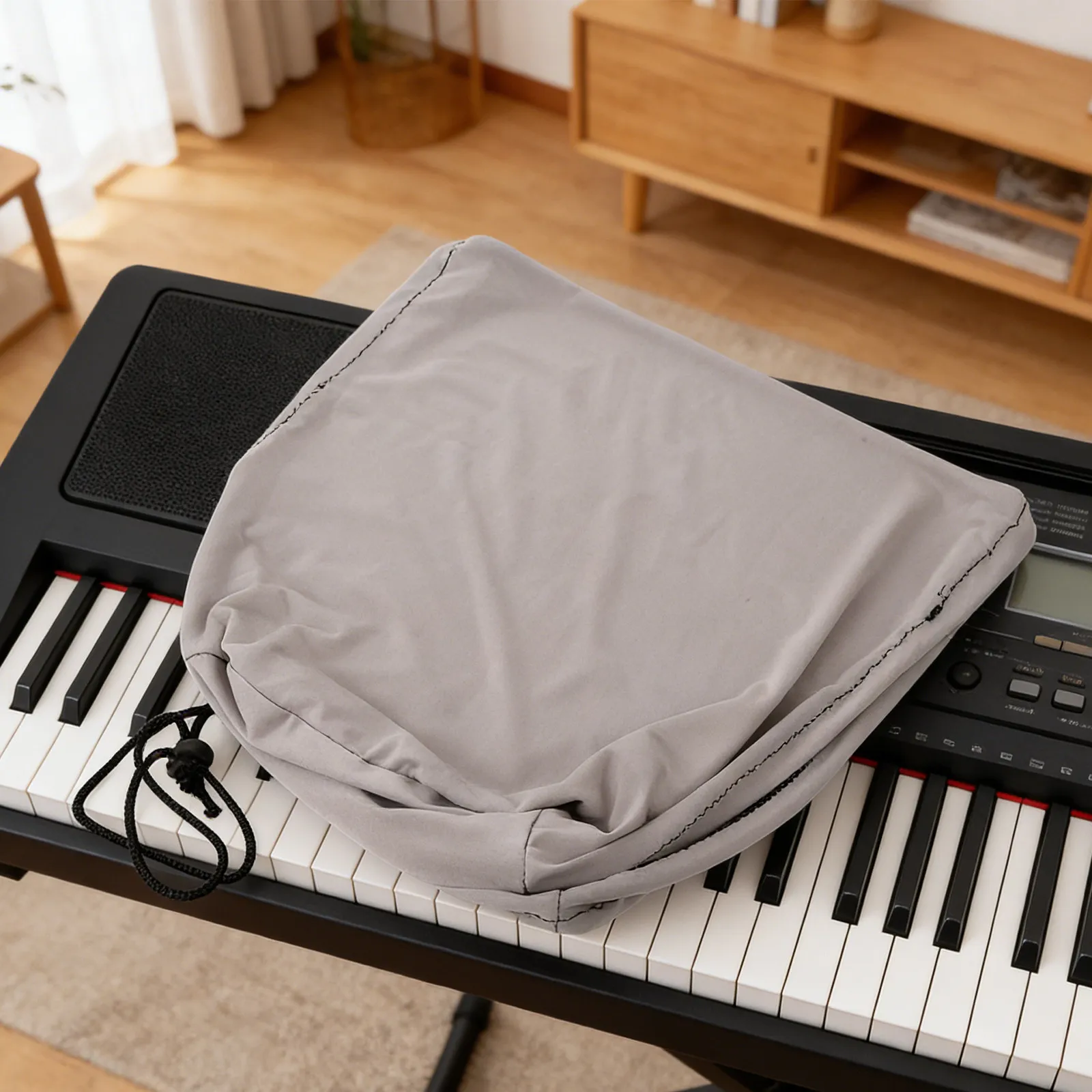 

Keyboard Dust Cover High Elasticity Cloth Protector for Electronic Piano Full Coverage Dustproof Guard 61 Keys Keyboard Musical